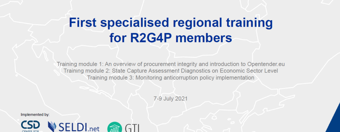 First specialised regional training for R2G4P members: Аnticorruption Policy Implementation and Public Procurement Gaps